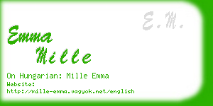 emma mille business card